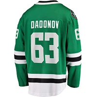 Maillot d'échappée à domicile Fanatics Evgenii Dadonov pour hommes, vert, Dallas Stars