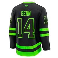 Maillot de football alternatif noir Premium Fanatics Jamie Benn pour hommes des Dallas Stars