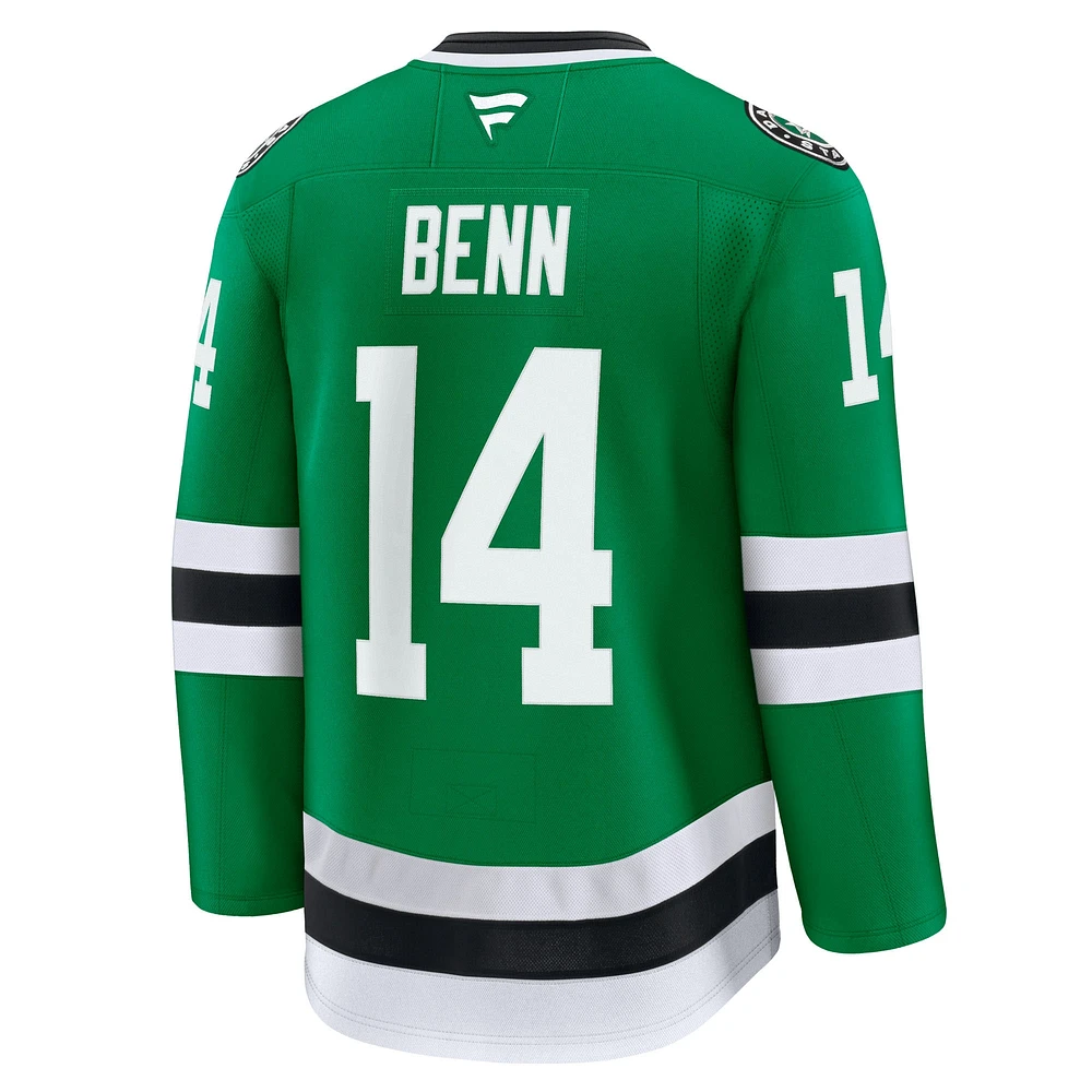 Men's Fanatics Jamie Benn Kelly Green Dallas Stars Home Premium Jersey