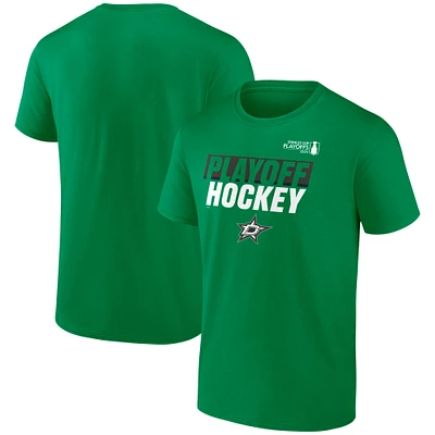T-shirt Fanatics Kelly Green pour homme, Stars de Dallas, éliminatoires la Coupe Stanley 2025