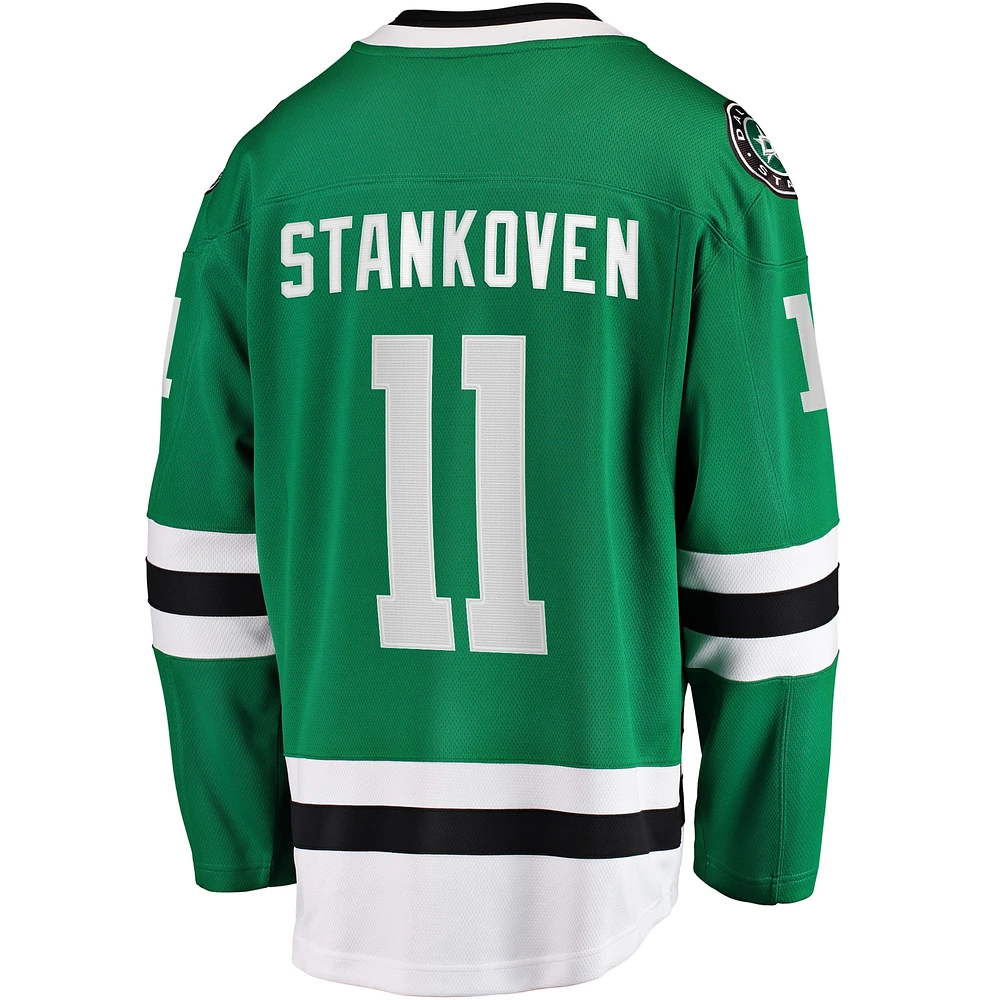 Men's Fanatics Logan Stankoven Kelly Green Dallas Stars  Premier Breakaway Player Jersey