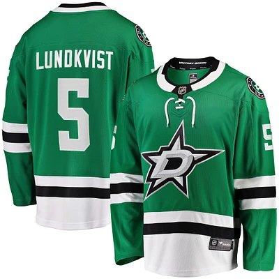 Fanatics pour hommes Nils Lundkvist Kelly Green Dallas Stars Home Premier Breakaway Player Maillot