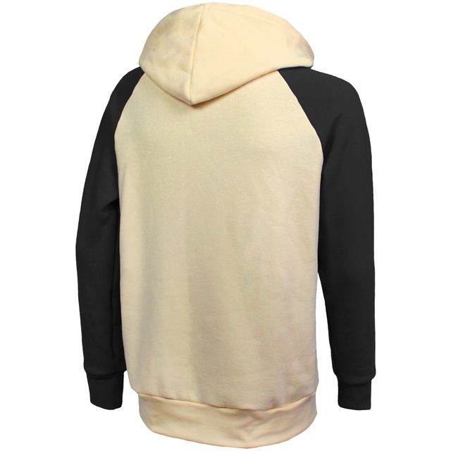 Majestic Threads Sweat à capuche raglan avec logo Dallas Stars avoine/noir pour homme