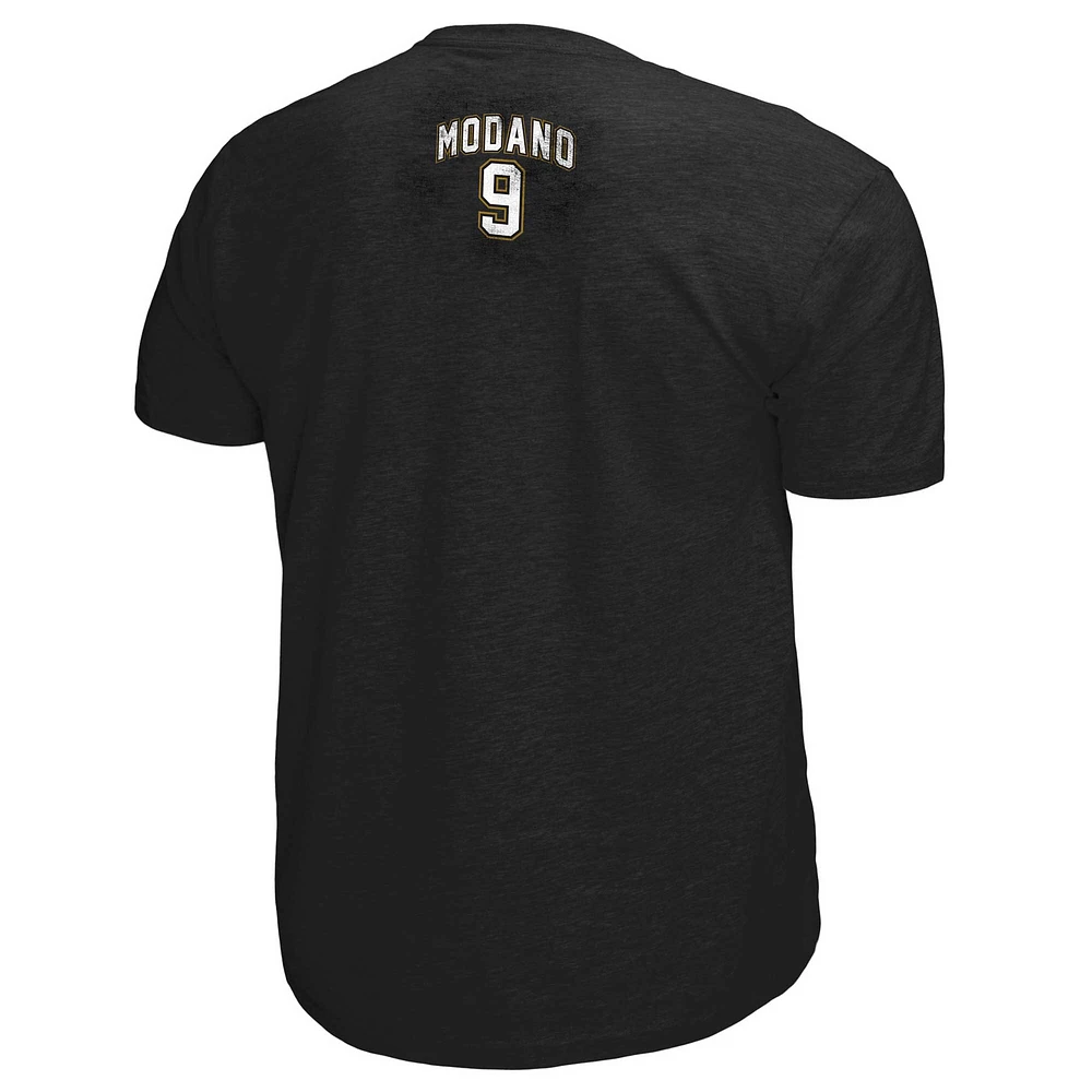 Men's Mitchell & Ness Mike Modano Black Dallas Stars Name Number Legendary Collage T-Shirt