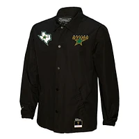 Men's Mitchell & Ness Mike Modano Black Dallas Stars Name Number Legendary Full-Snap Coaches Jacket