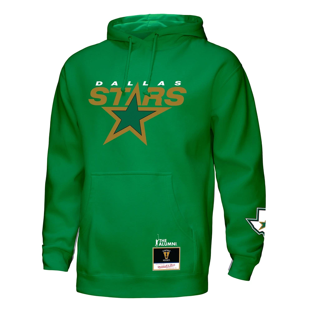 Men's Mitchell & Ness Mike Modano Kelly Green Dallas Stars Name Number Icon Pullover Hoodie