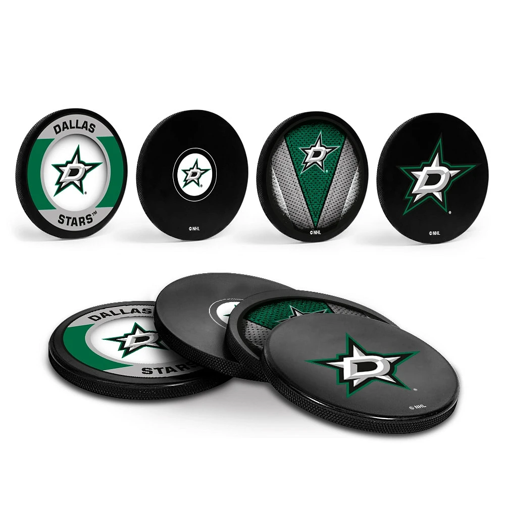 The Sports Vault Dallas Stars Four-Piece Puck Coaster Set
