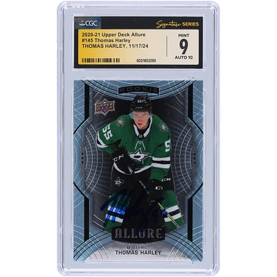 Thomas Harley Dallas Stars Autographed 2020-21 Upper Deck Allure #145 CGC Fanatics Witnessed Authenticated 9/10 Rookie Card