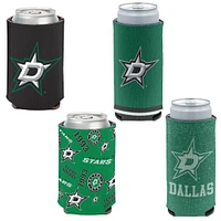 WinCraft Dallas Stars 4-Pack 12oz. Can & Slim Can Cooler Set