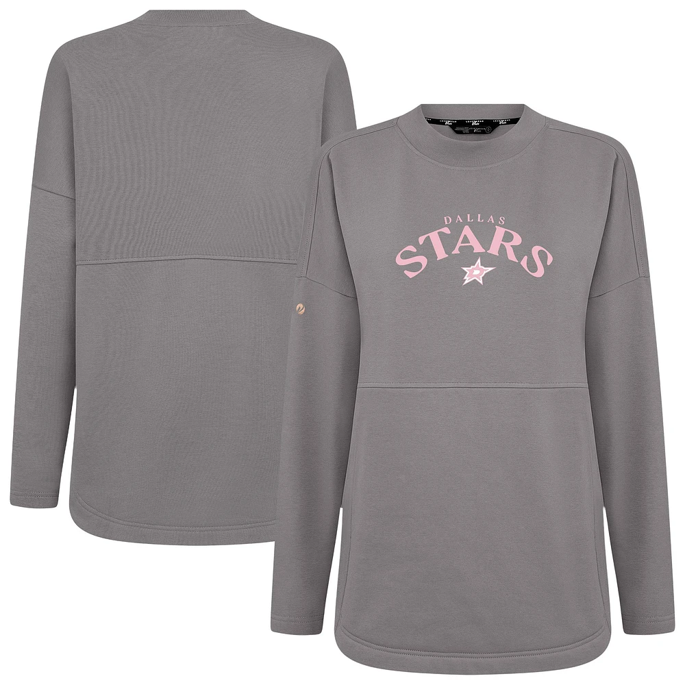 Women's Levelwear  Gray Dallas Stars Mother's Day Beaudry Arched Pullover Sweatshirt