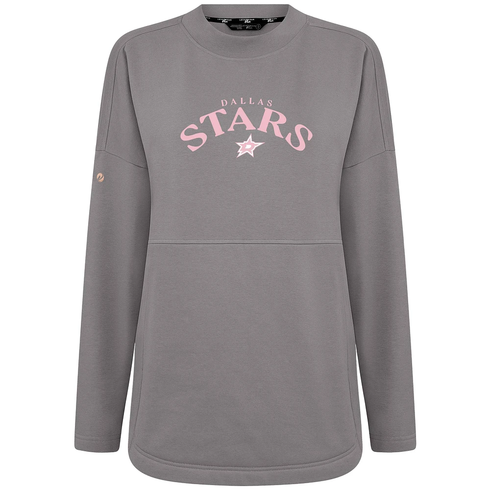 Women's Levelwear  Gray Dallas Stars Mother's Day Beaudry Arched Pullover Sweatshirt