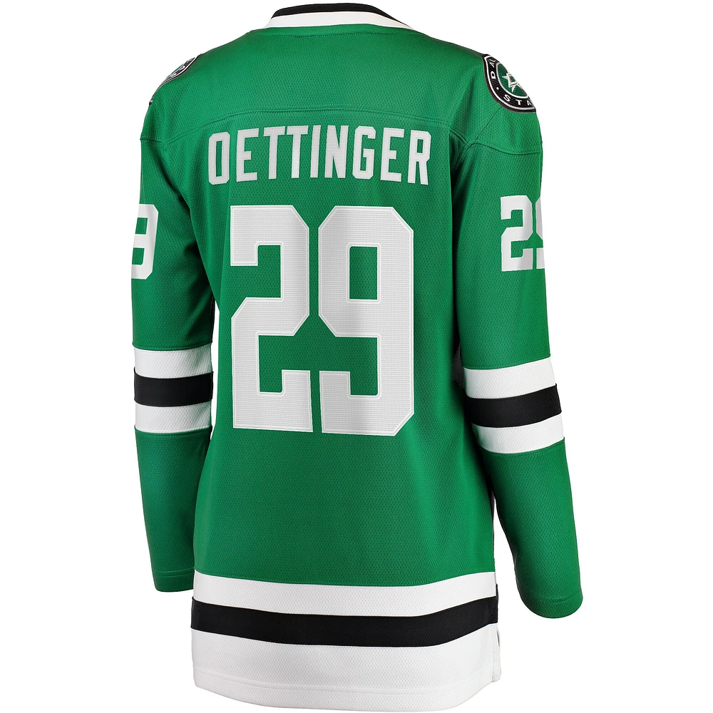 Women's Fanatics Jake Oettinger Kelly Green Dallas Stars Home Breakaway Player Jersey