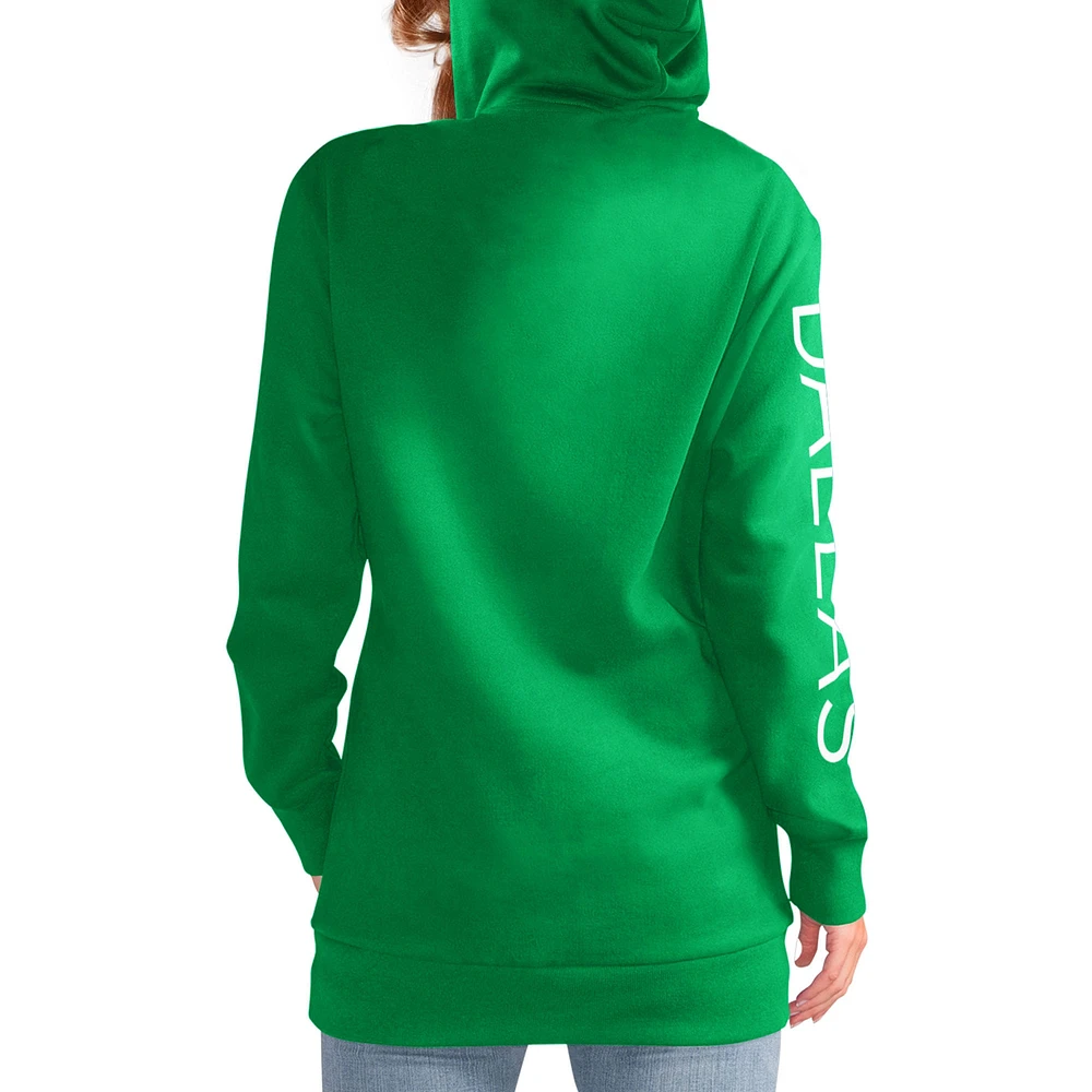 Women's G-III 4Her by Carl Banks Kelly Green Dallas Stars Overtime Pullover Hoodie