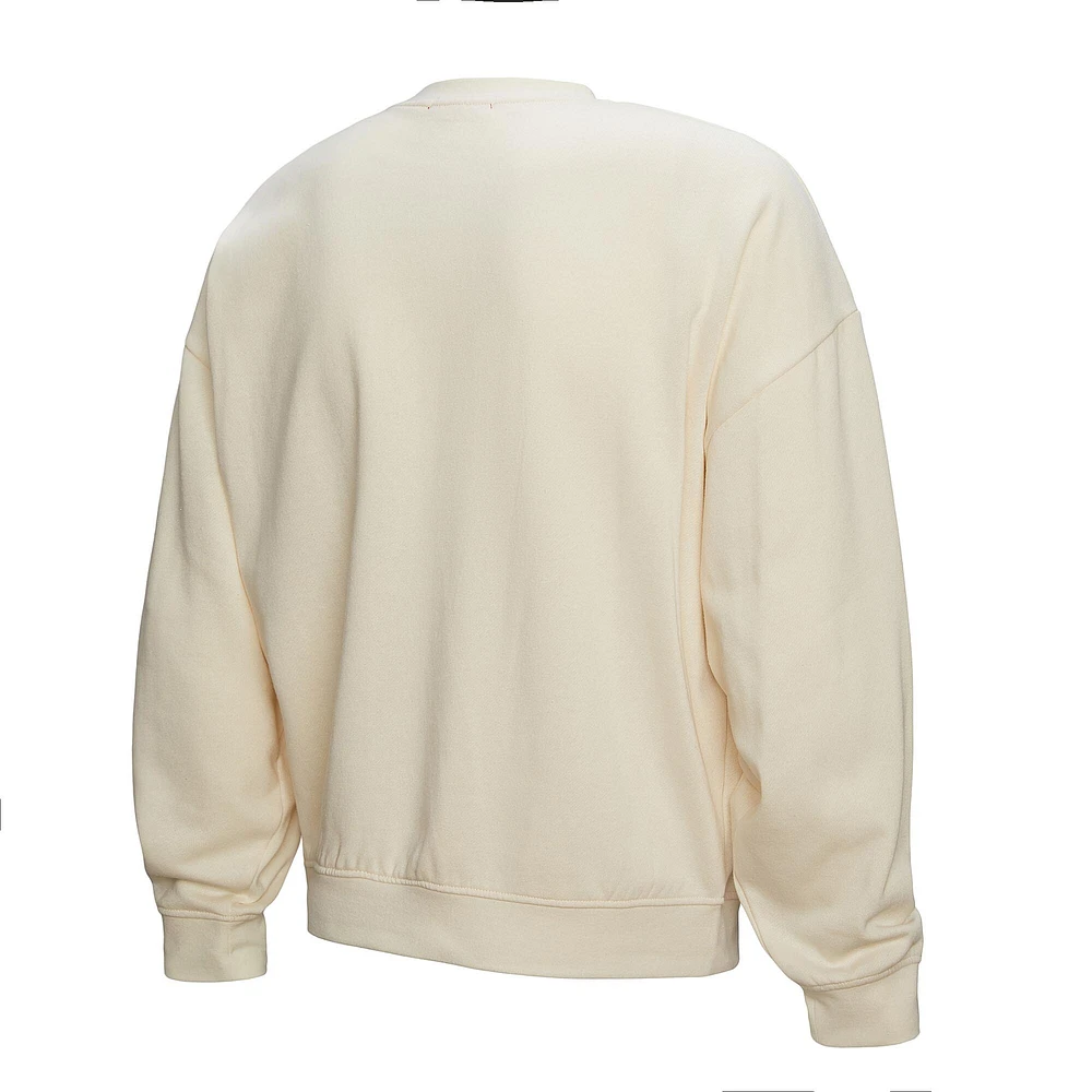 Women's Mitchell & Ness  Cream Dallas Stars Logo 3.0 Pullover Sweatshirt