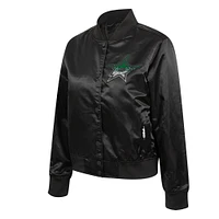 Women's Pro Standard  Black Dallas Stars Rhinestone Jewels Satin Full-Snap Jacket