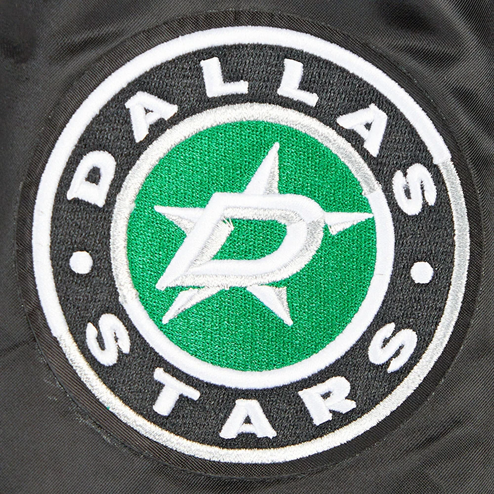 Women's Pro Standard  Black Dallas Stars Rhinestone Jewels Satin Full-Snap Jacket