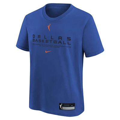 T-shirt Nike bleu Dallas Wings Legend Practice Performance pour jeune