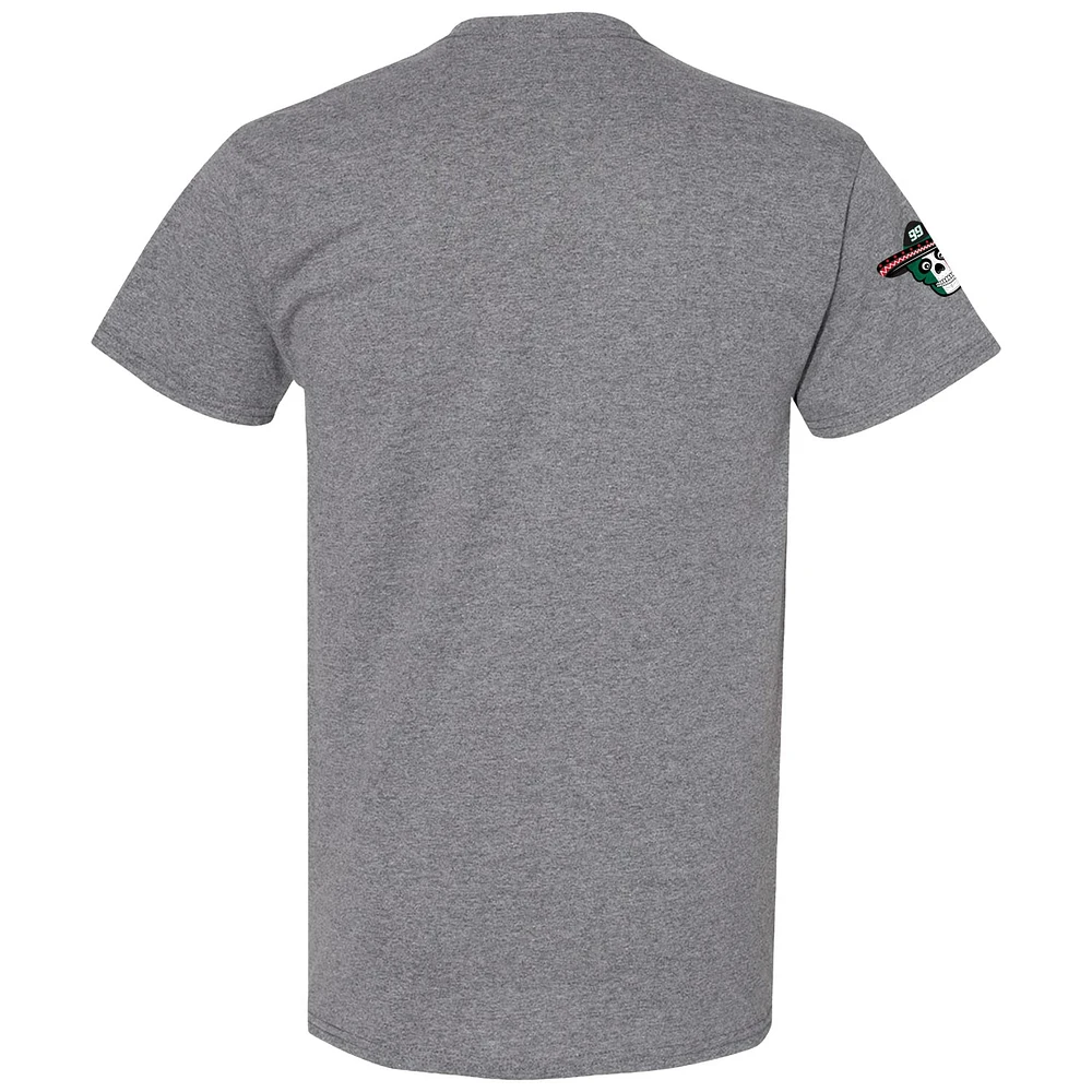 Men's Checkered Flag Sports Heather Charcoal Daniel Suarez 2024 Ambetter Health 400 Race Win T-Shirt