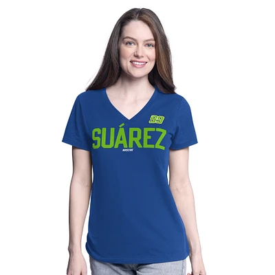T-shirt col V G-III 4Her pour femme de Carl Banks Royal Daniel Suarez Batter Up