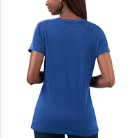 Women's G-III 4Her by Carl Banks Royal Daniel Suarez Snap V-Neck T-Shirt
