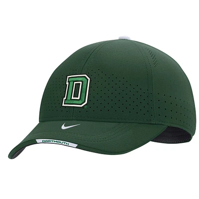 Nike Dartmouth Big Green 2022 Sideline Legacy91 Performance Casquette réglable pour homme Vert