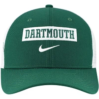 Men's Nike Green Dartmouth Big Green 2024/25 Sideline Rise Trucker Adjustable Hat