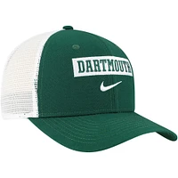Men's Nike Green Dartmouth Big Green 2024/25 Sideline Rise Trucker Adjustable Hat