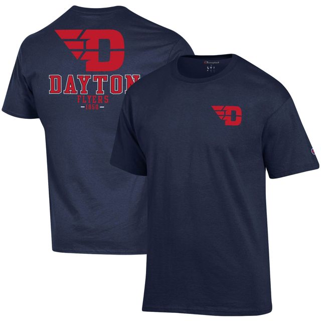 T-shirt Champion Navy Dayton Flyers Stack 2-Hit pour homme