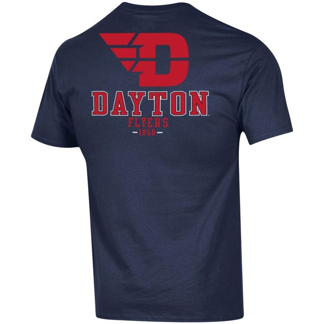 T-shirt Champion Navy Dayton Flyers Stack 2-Hit pour homme