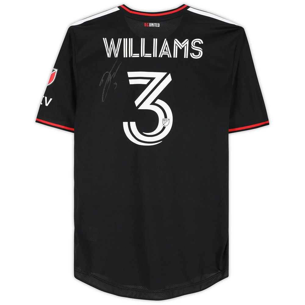 Derrick Williams D.C. United Autographed Match-Used #3 Black Jersey from the 2023 MLS Season
