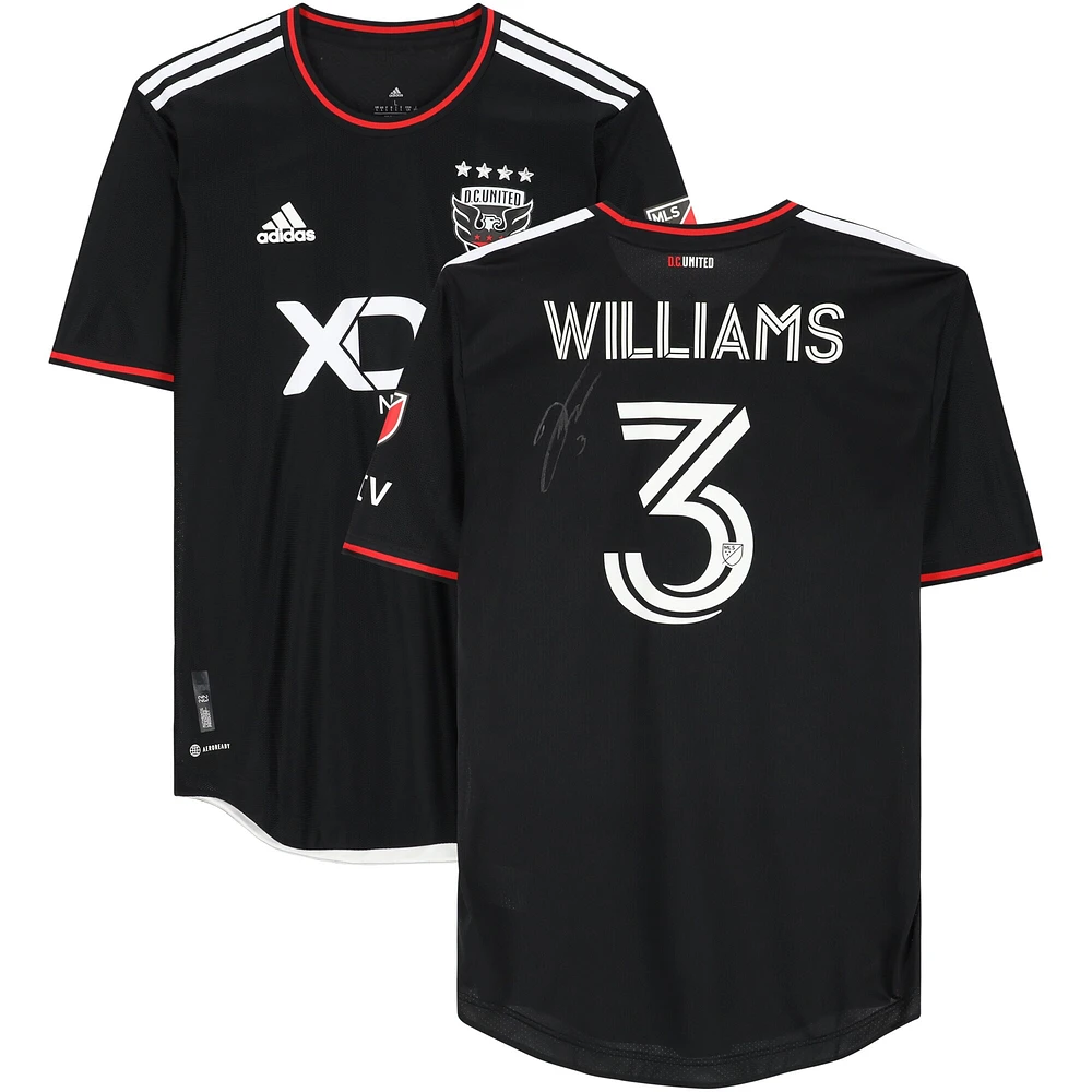 Derrick Williams D.C. United Autographed Match-Used #3 Black Jersey from the 2023 MLS Season