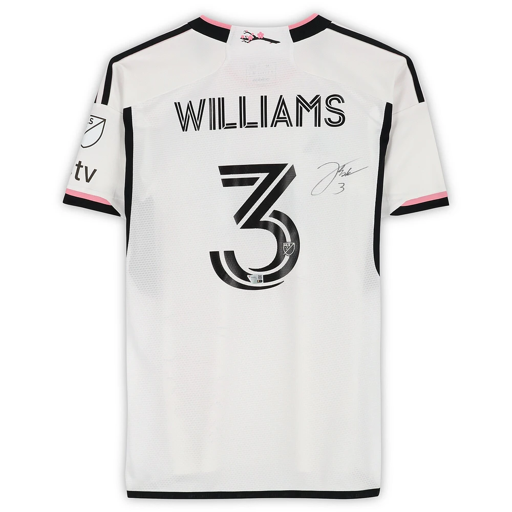 Derrick Williams D.C. United Autographed Match-Used #3 White Jersey from the 2023 MLS Season