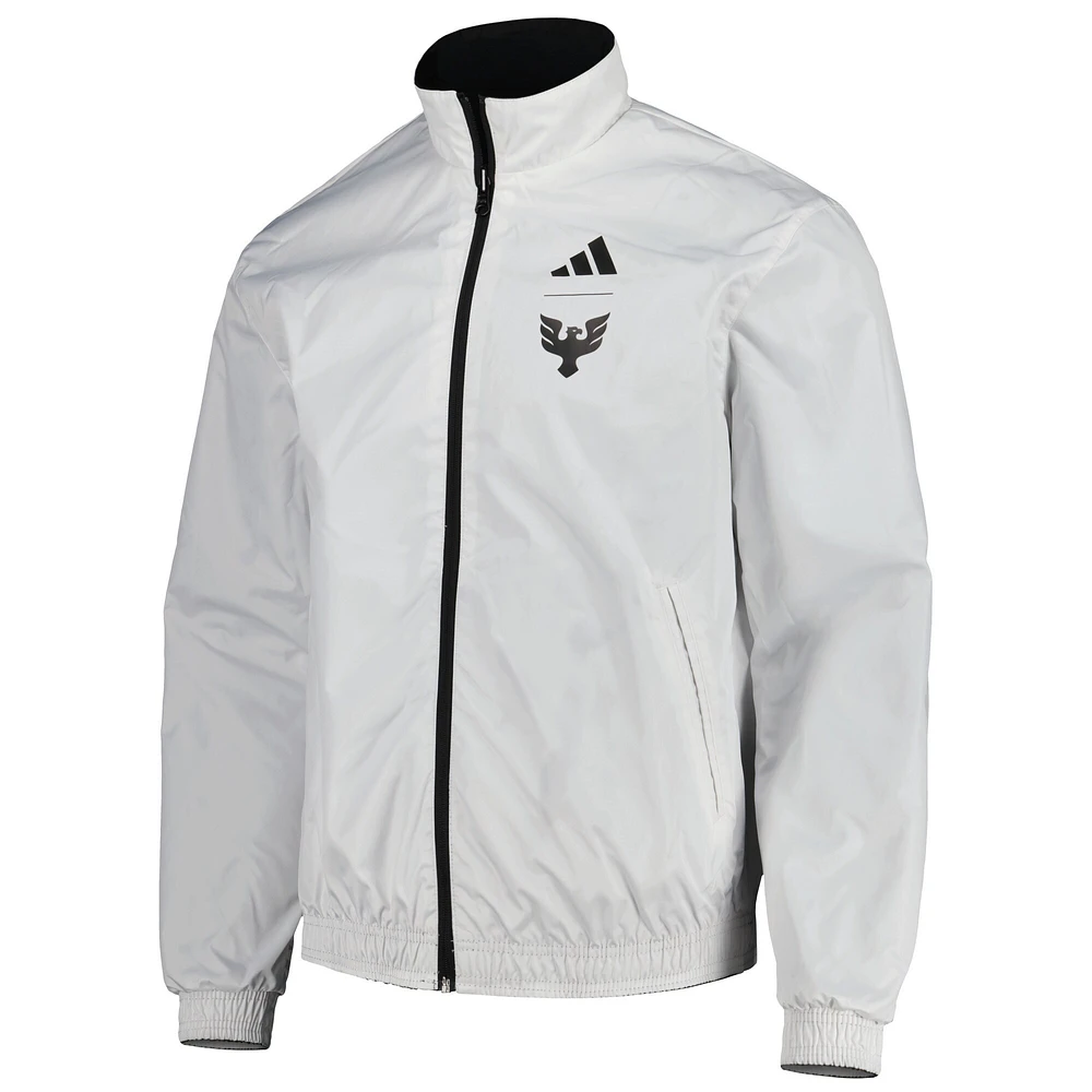 Men's adidas Black/White D.C. United 2023 On-Field Anthem Full-Zip Reversible Team Jacket