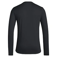 Men's adidas Black D.C. United 2024 Jersey Hook AEROREADY Long Sleeve T-Shirt