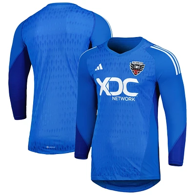 Men's adidas Blue D.C. United 2023 Goalkeeper Long Sleeve Replica Jersey