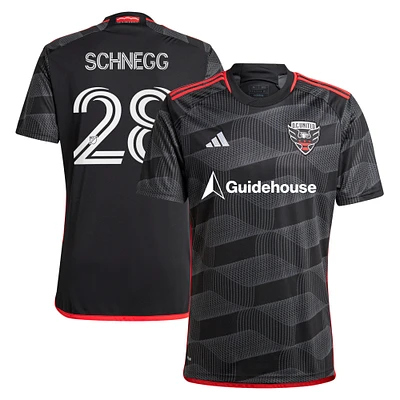 Men's adidas David Schnegg Black D.C. United 2024 The Icon Kit Replica Player Jersey