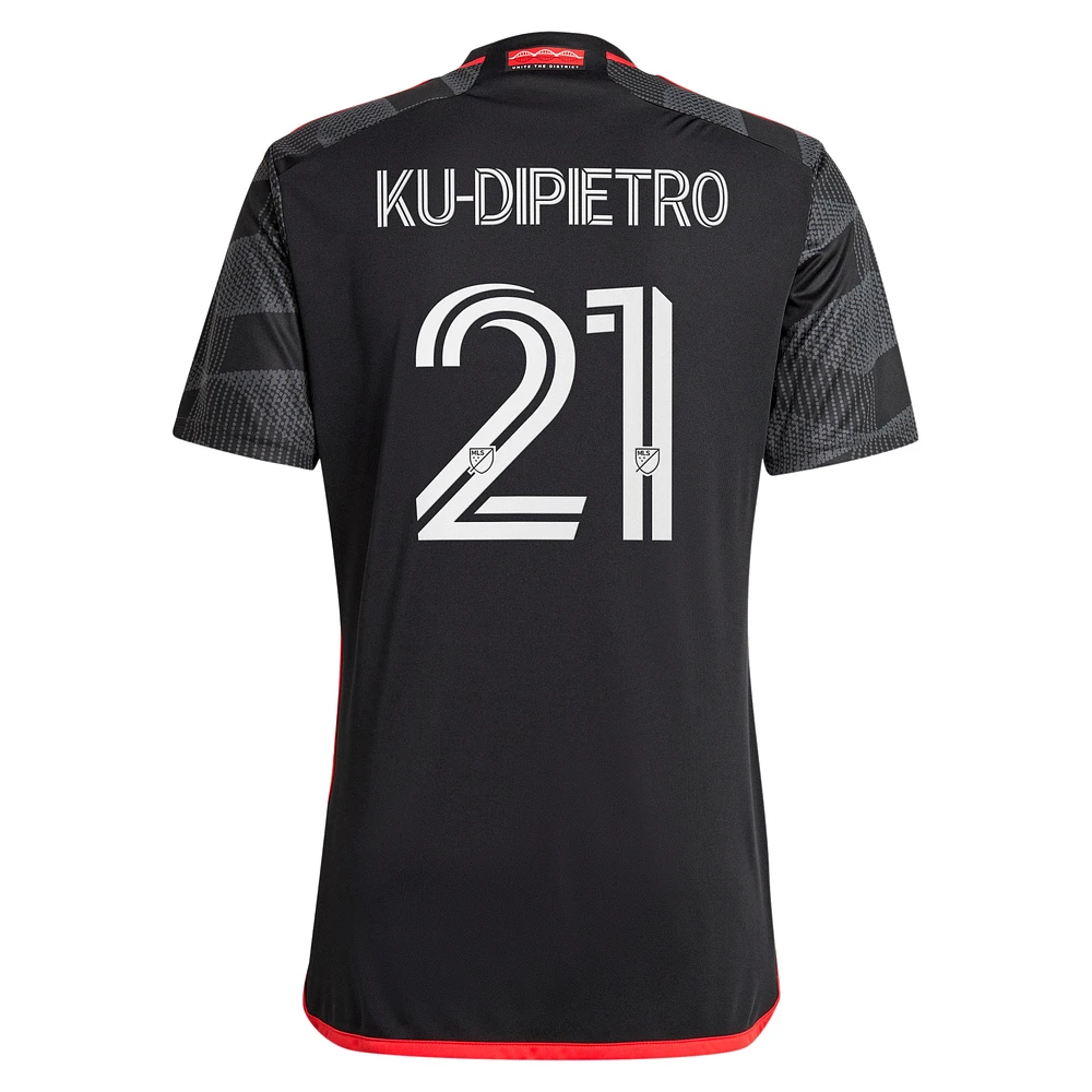 Men's adidas Theodore Ku-Dipietro Black D.C. United 2024 The Icon Kit Replica Player Jersey