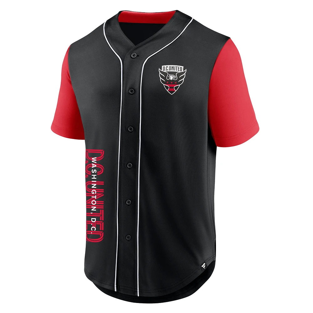 Men's Fanatics Black D.C. United Balance Fashion Baseball Jersey