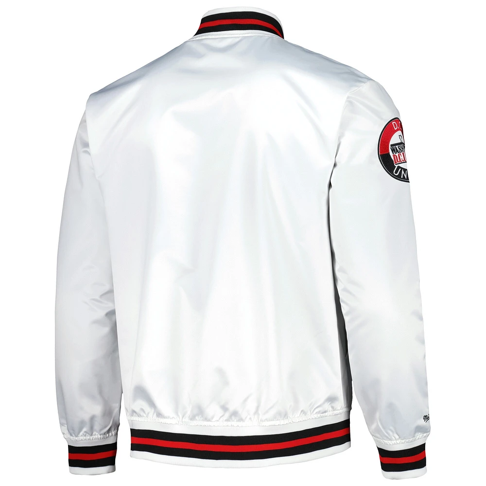 Men's Mitchell & Ness  White D.C. United City Full-Snap Satin Jacket