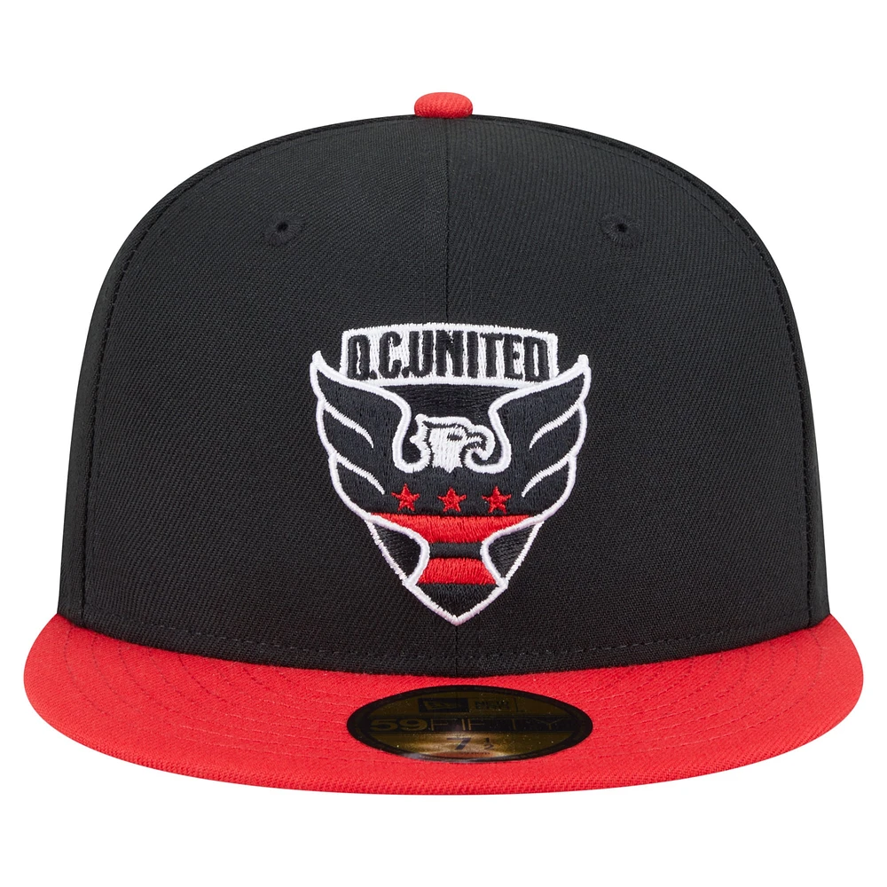 Men's New Era Black D.C. United 2025 Kickoff 59FIFTY Fitted Hat