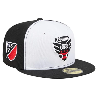 Casquette ajustée 59FIFTY New Era pour homme, blanc/noir, D.C. United 2024 Kick Off Collection