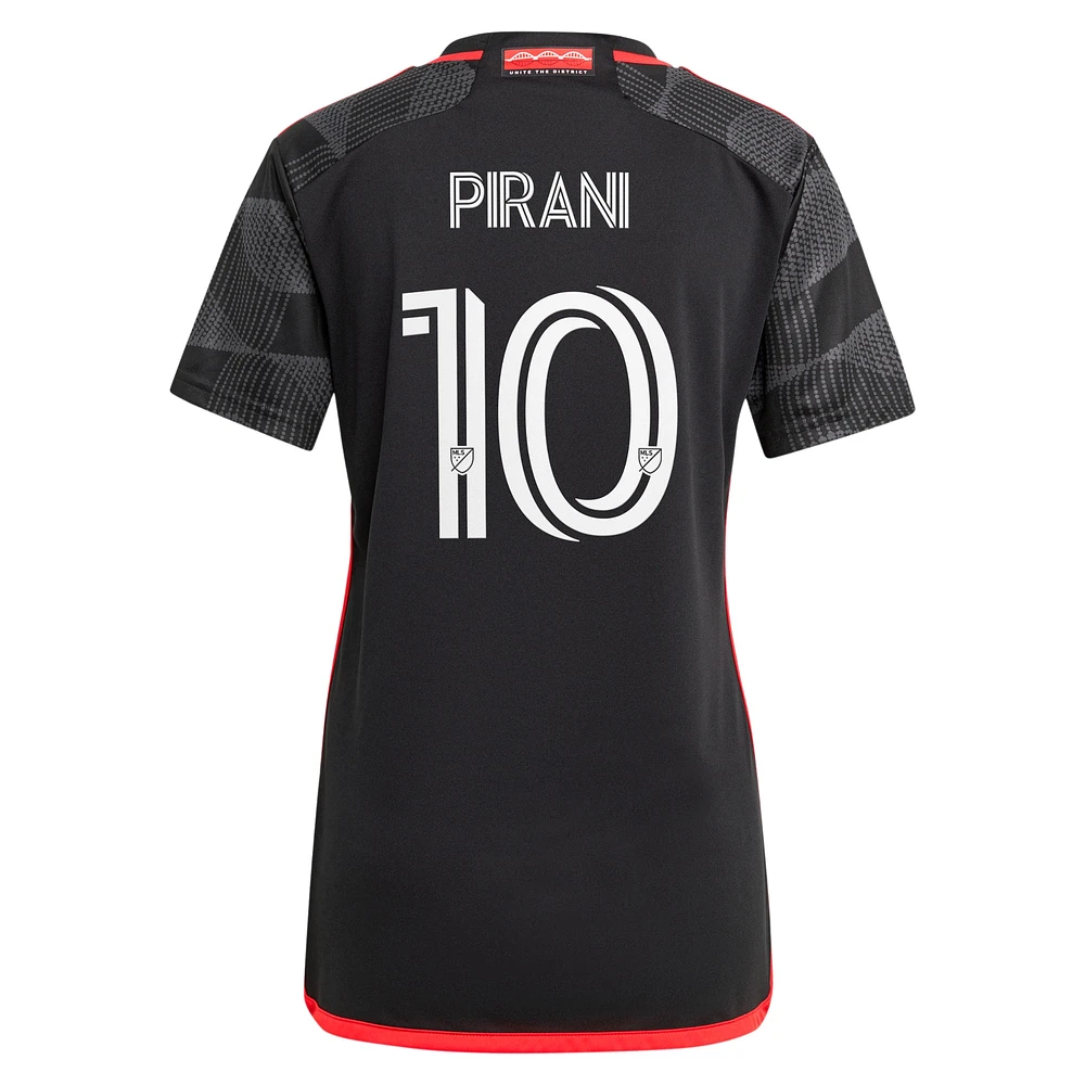 Women's adidas Gabriel Pirani Black D.C. United 2024 The Icon Kit Replica Player Jersey