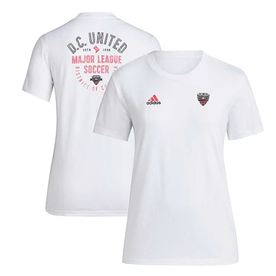T-shirt adidas D.C. United Local Stoic blanc pour femme