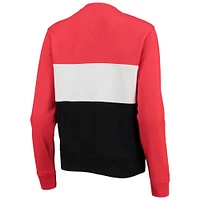 Women's Mitchell & Ness Black D.C. United Color Block Pullover Sweatshirt