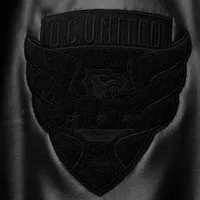 Women's The Wild Collective Black D.C. United Full-Snap Bomber Jacket