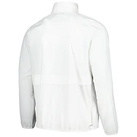 Men's adidas White Delaware Fightin' Blue Hens Sideline AEROREADY Raglan Quarter-Zip Jacket