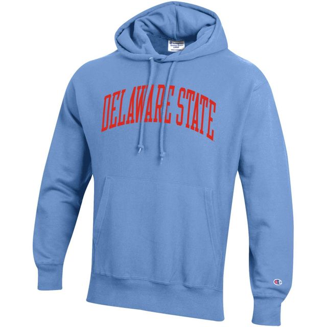 Sweat-shirt à capuche bleu clair Champion pour hommes Delaware State Hornets Big & Tall Arch Reverse Weave