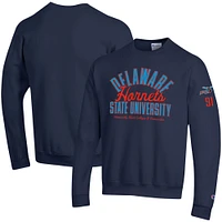 Sweat-shirt Champion Navy Delaware State Hornets 2-Hit Powerblend pour homme