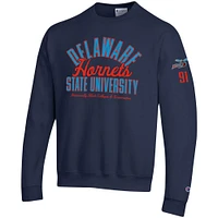 Sweat-shirt Champion Navy Delaware State Hornets 2-Hit Powerblend pour homme