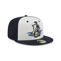 Men's New Era  Off White Delmarva Shorebirds Theme Nights 59FIFTY Fitted Hat